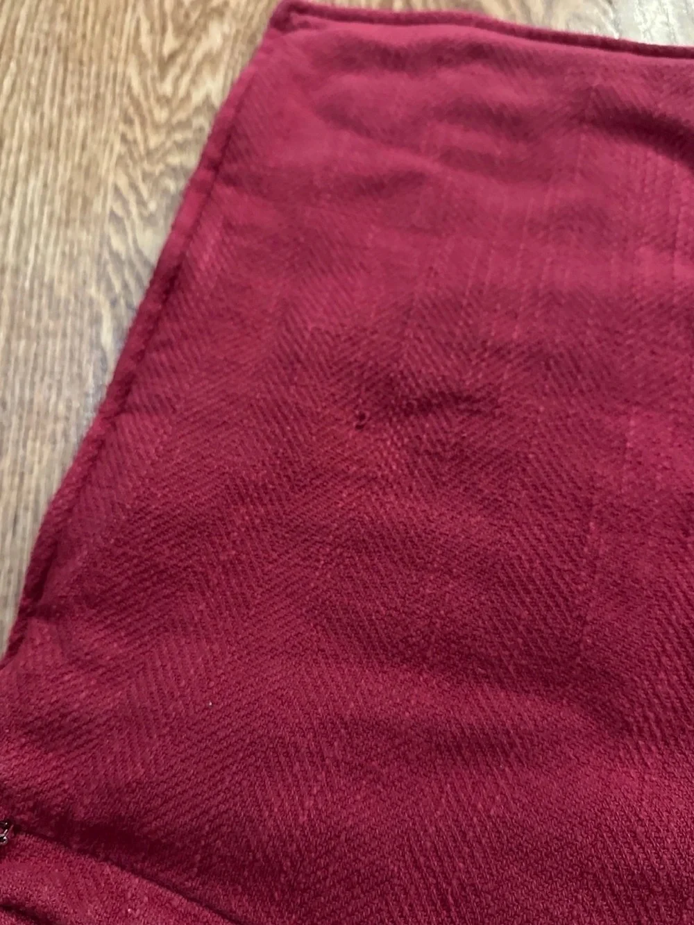 Pottery Barn Home Rectangle Decorative Pillow Cover Burgundy Red